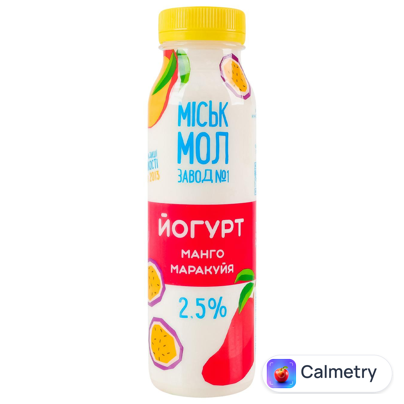Йогурт Міськмолзавод №1 з джемом манго-маракуя 2,5% 250г