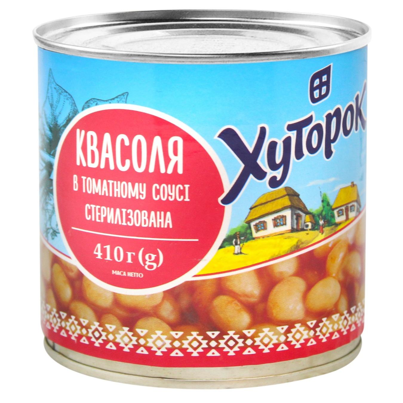 Квасоля Хуторок в томатному соусі 410г — фото продукту