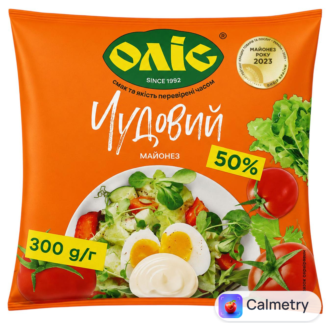 Майонез Оліс Чудовий 50% 300г — фото продукту