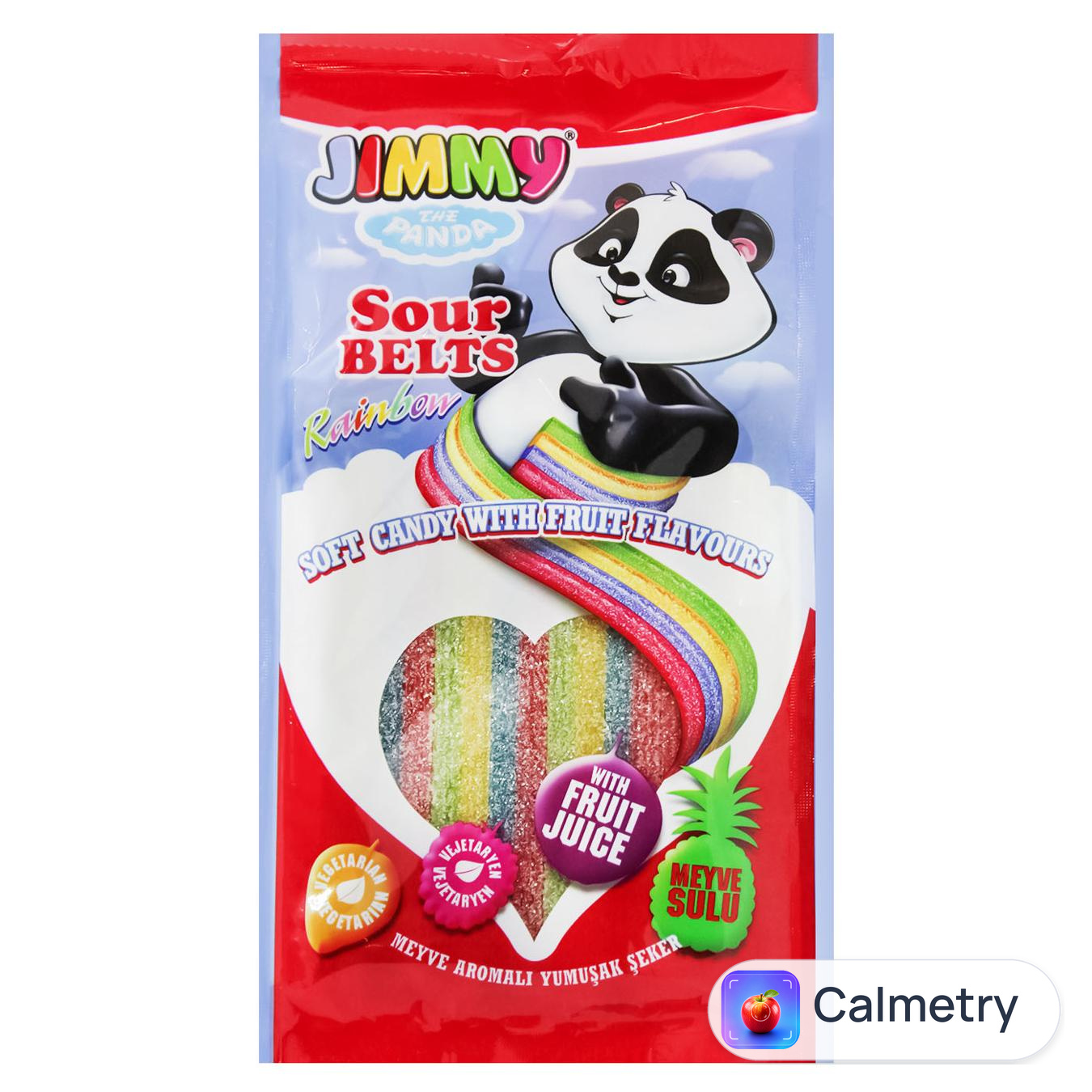 Мармелад Jimmy Sour Belts жувальний з фруктовим смаком кислий 75г — фото продукту