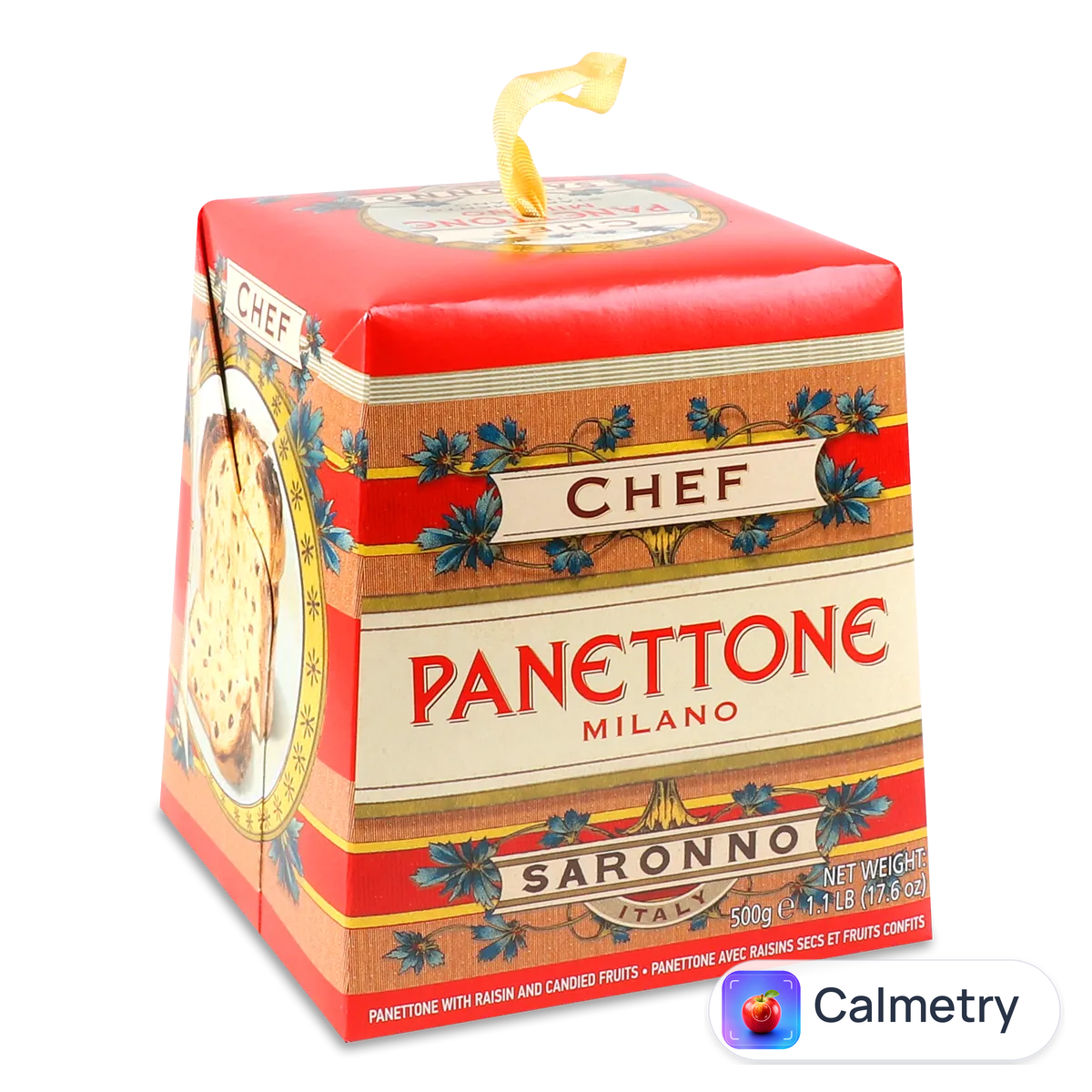 Кекс Chef D'Italia «Панеттоне» клаcичний з родзинками та цукатами 500г