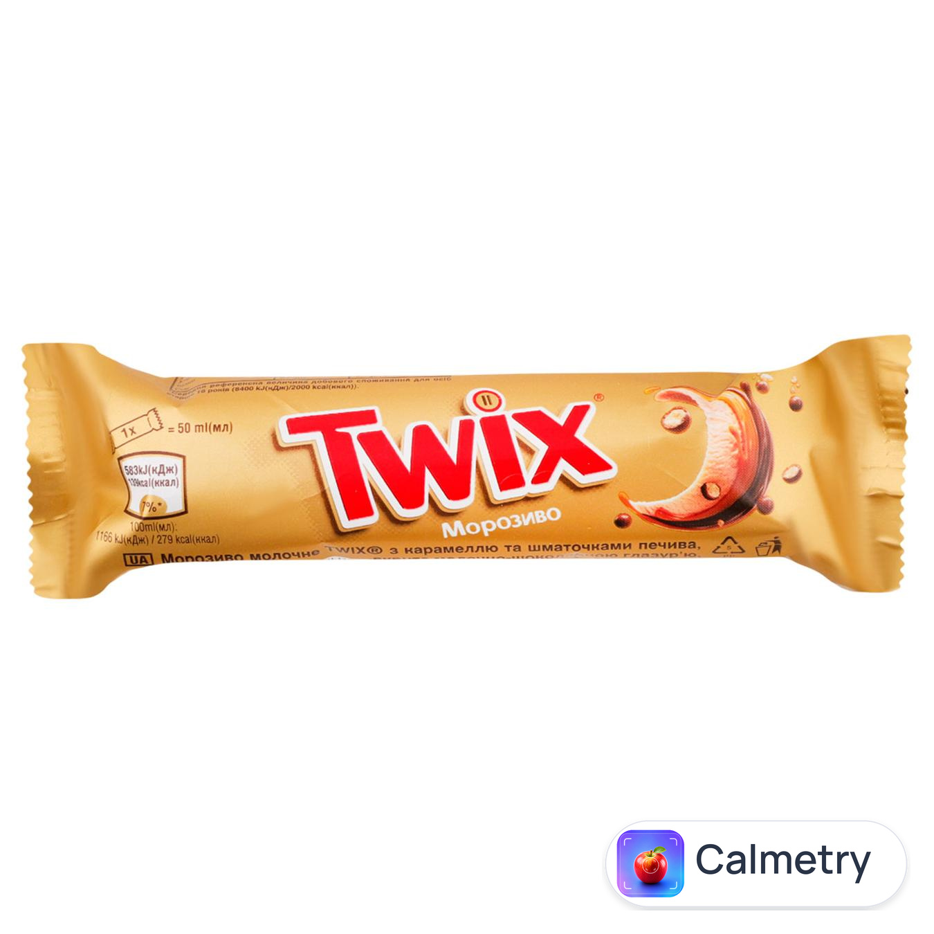 Морозиво Twix з карамеллю та шматочками печива 40г — фото продукту