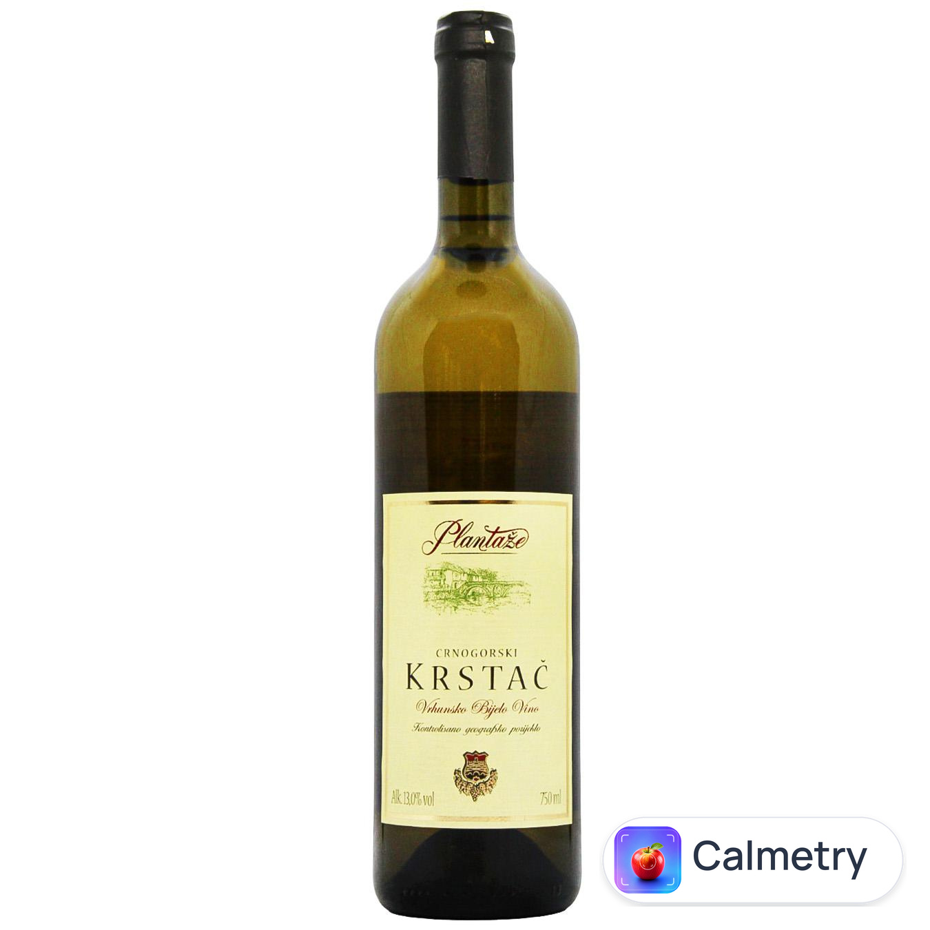 Вино Plantaze Crnogorski Krstac біле сухе 13,5% 0,75л