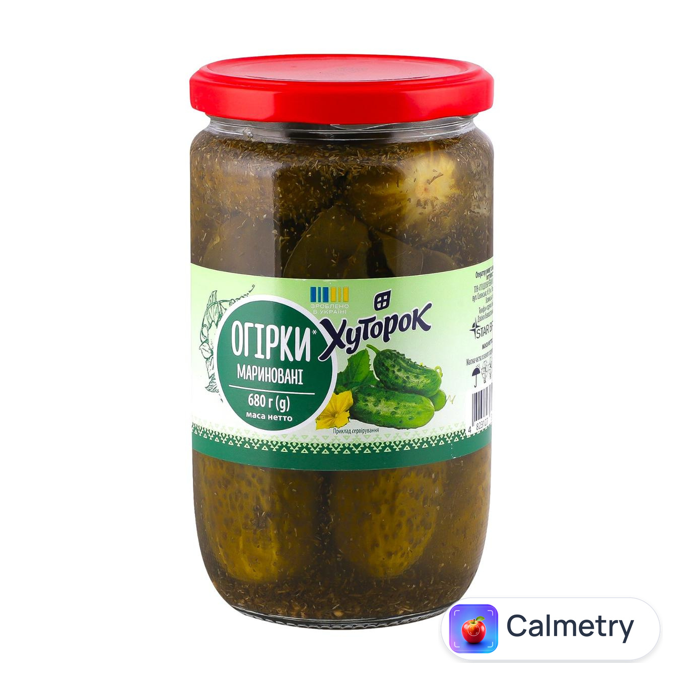 Огірки Хуторок мариновані 680г — фото продукту