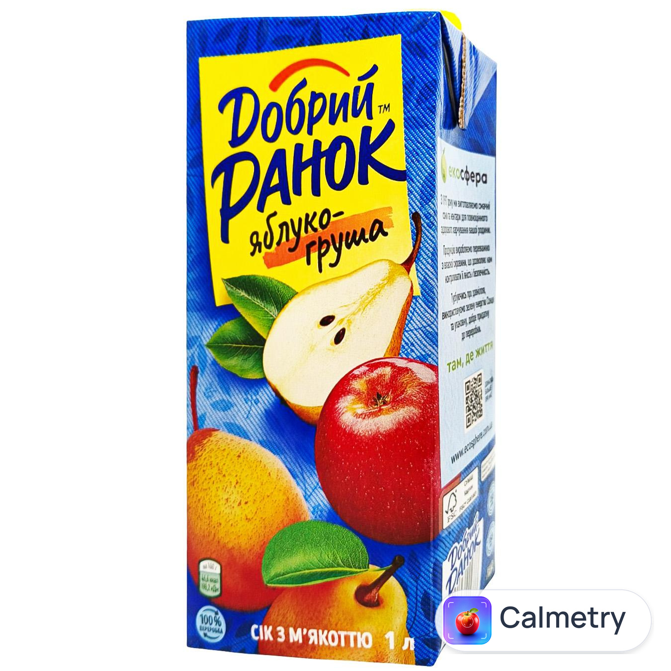 Сік Добрий Ранок Груша-яблоко 1л — фото продукту