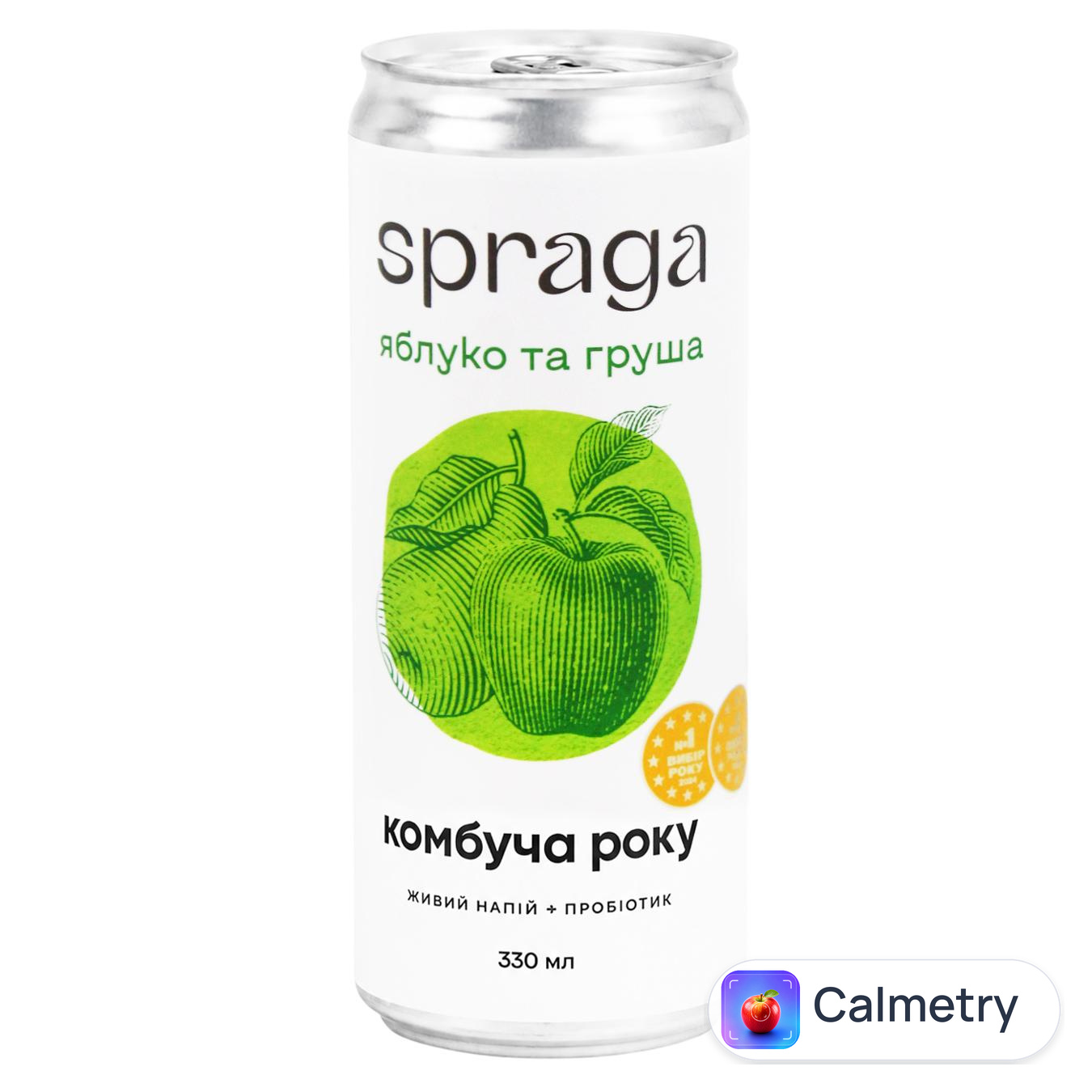 Комбуча Spraga Яблуко та груша 0,33л