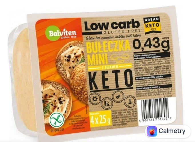 Міні-булочки без глютену з кунжутом низьковуглеводні KETO Balviten 100 г