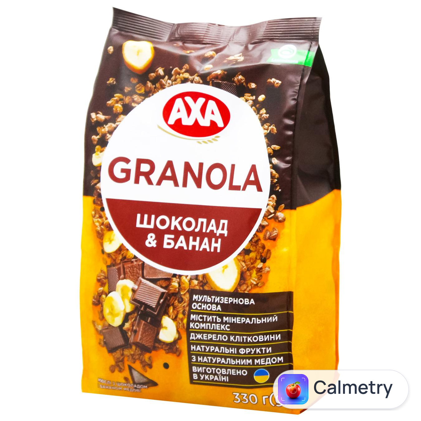 Гранола AXA з шоколадом і бананом 330г — фото продукту