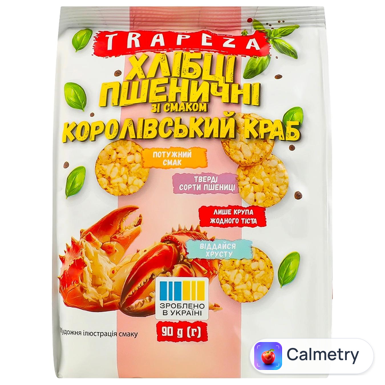 Міні-хлібці Trapeza зі смаком королівський краб 90г