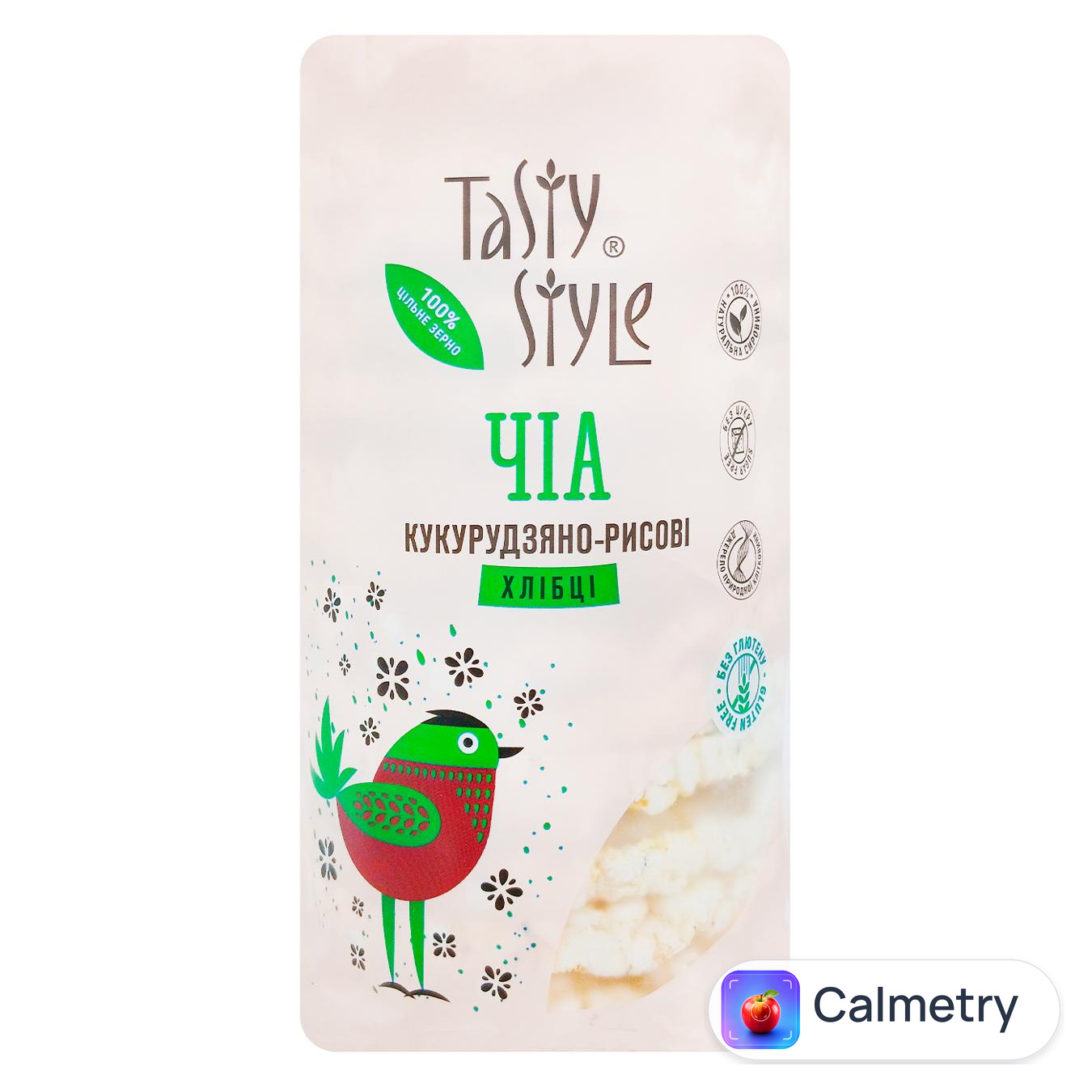 Хлібці Tasty Style Чіа кукурудзяно-рисові 100г — фото продукту