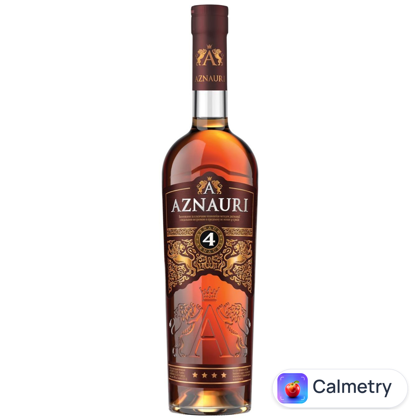 Бренді Aznauri 4 роки 40% 0,5л — фото продукту