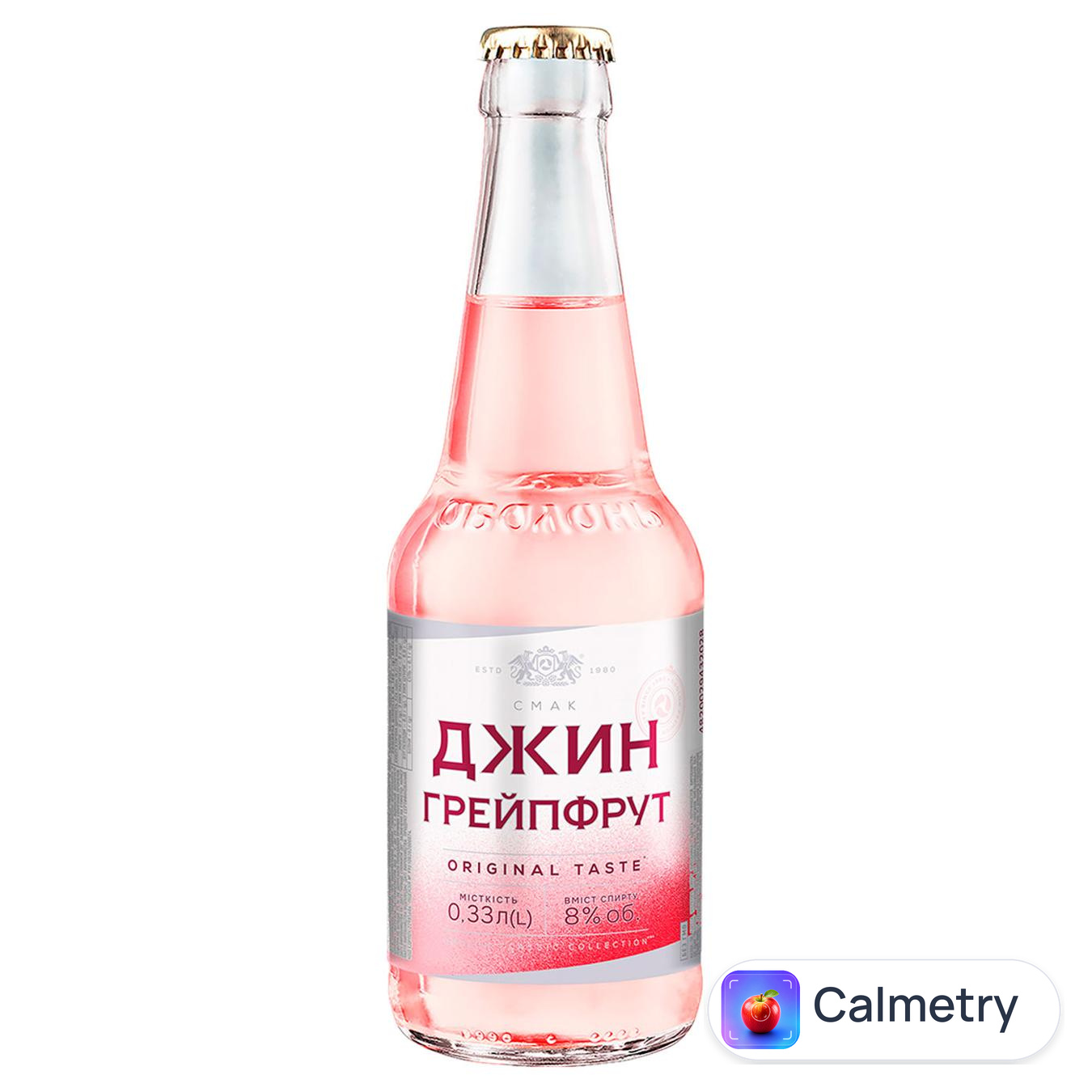 Напій Оболонь Джин Грейпфрут слабоалкогольний сильногазований 8% 0,33л — фото продукту