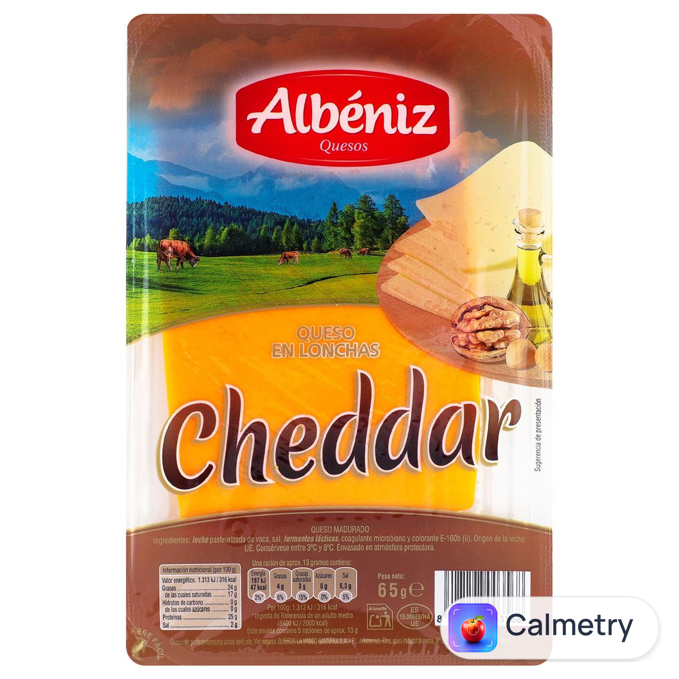 Сир Albeniz Чеддер нарізний 45% 85г