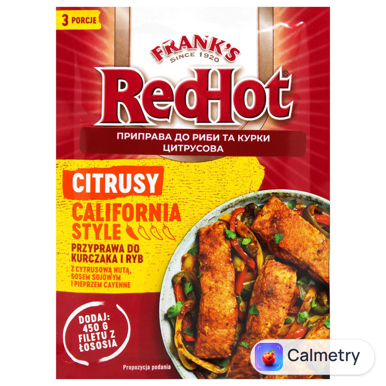Приправа Frank's Red Hot до риби та курки цитрусова 20г