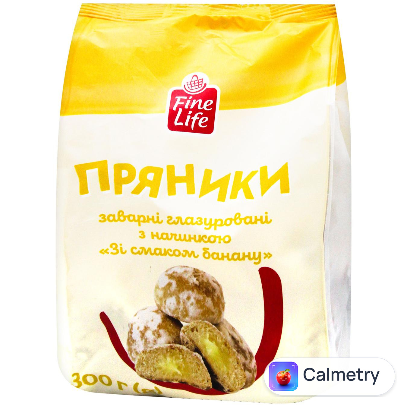 Пряники Fine Life з начинкою Зі смаком банану 300г