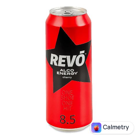 Напій енергетичний Revo «Вишня» слабоалкогольний з/б, 0,5л