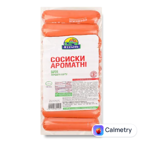 Сосиски «Ятрань» «Ароматні» варені 1 ґ п/а 435г