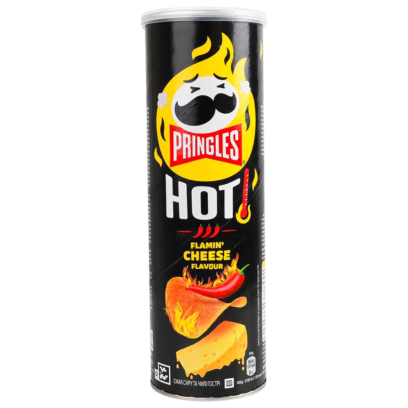 Чипси Pringles Hot чилі сир 160г — фото продукту