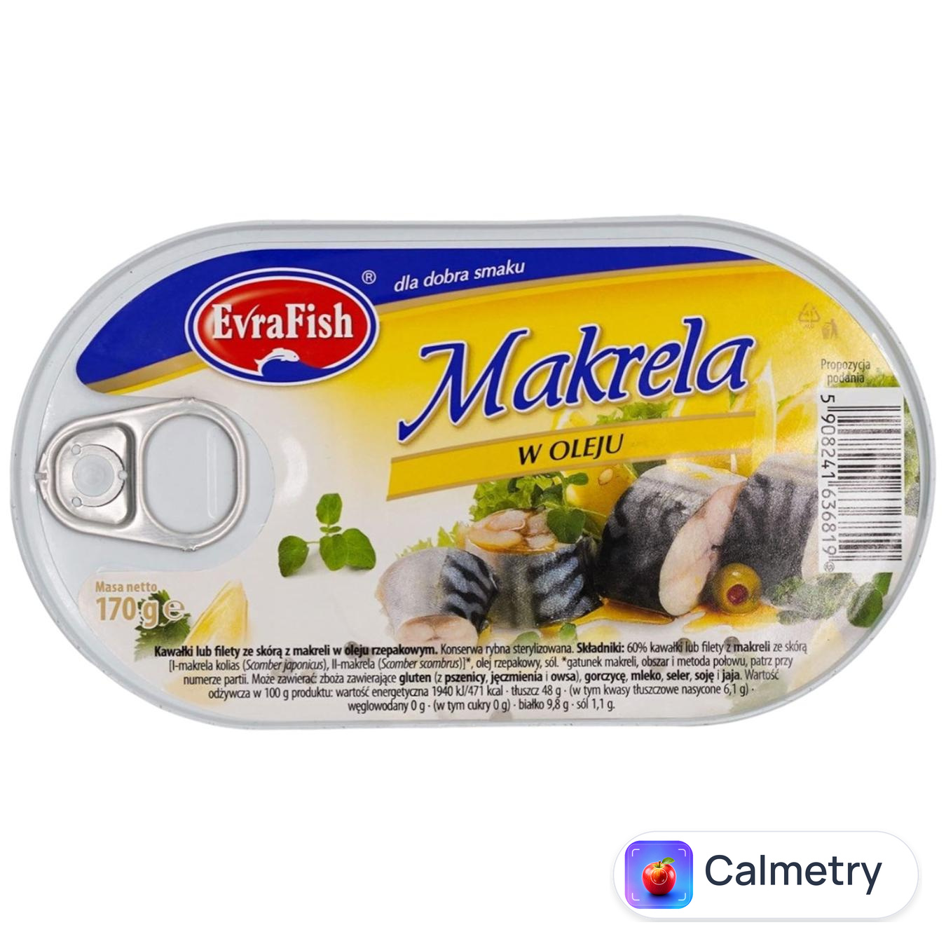 Скумбрія EvraFish в ріпаковій олії 170г