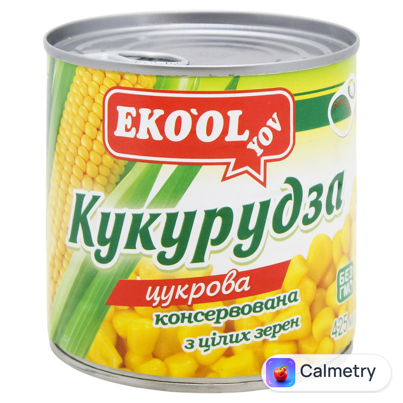 Кукурудза Ekool цукрова консервована 340г