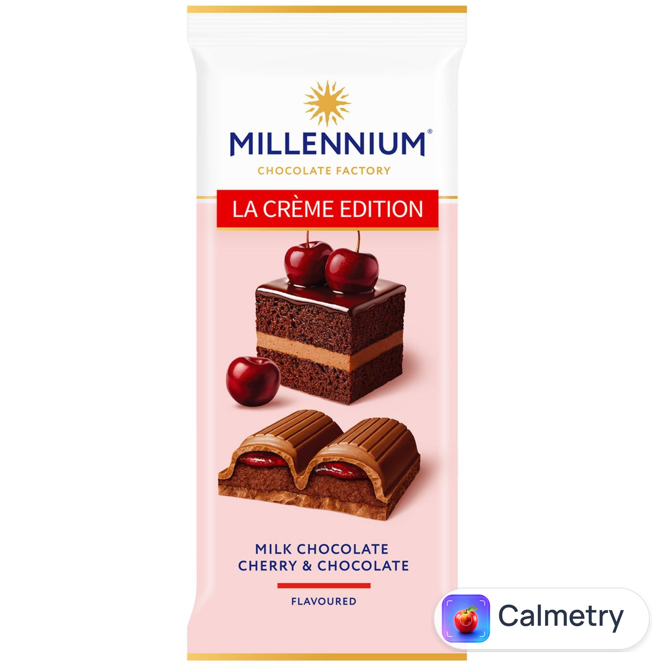 Шоколад молочний Millennium La Creme Edition з кремовою та вишневою начинками 100г — фото продукту