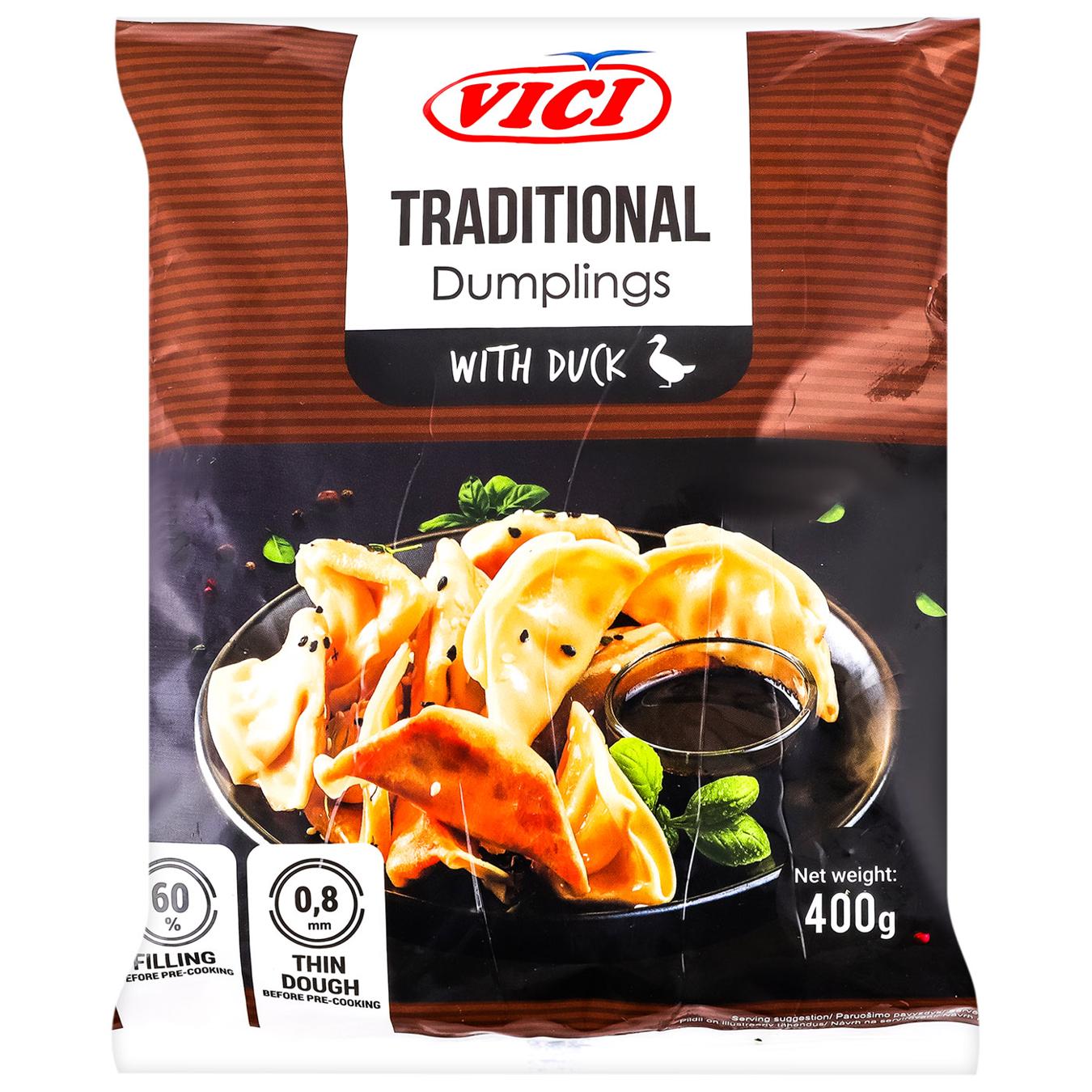 Пельмені Vici Traditional з качкою 400г — фото продукту