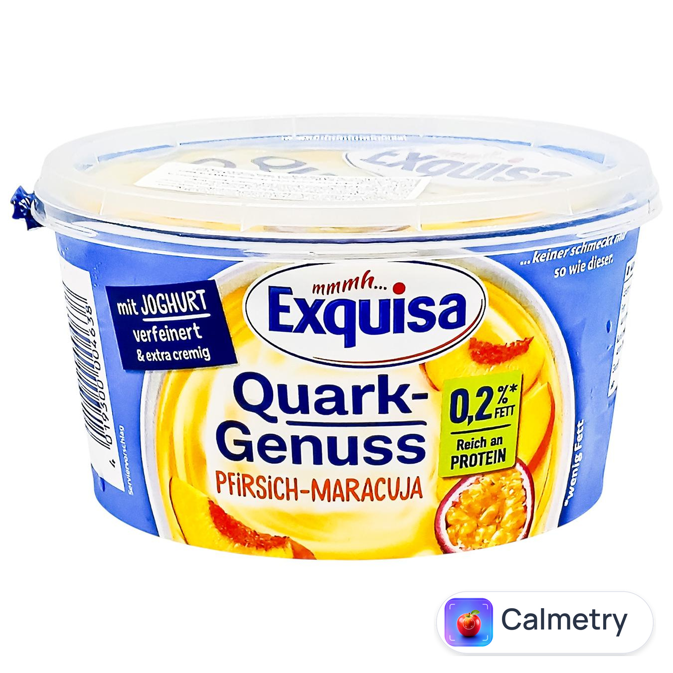 Десерт сирний Exquisa Персик-Маракуйя 0,2% 500г