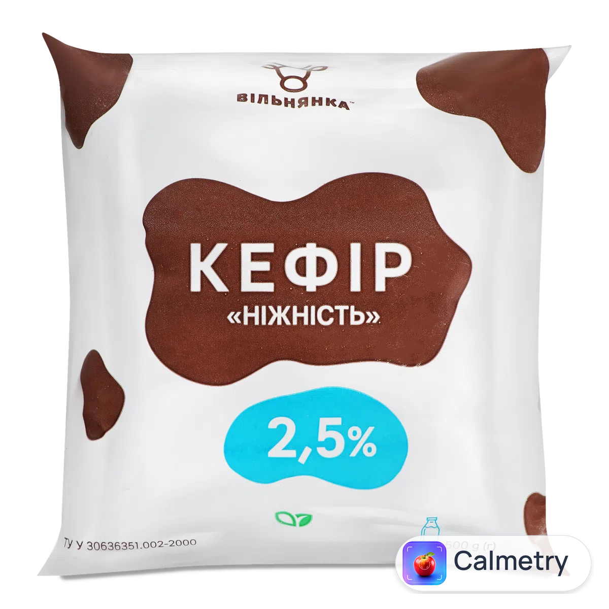Кефір «Вільнянка» «Ніжність» 2,5% п/е 500г