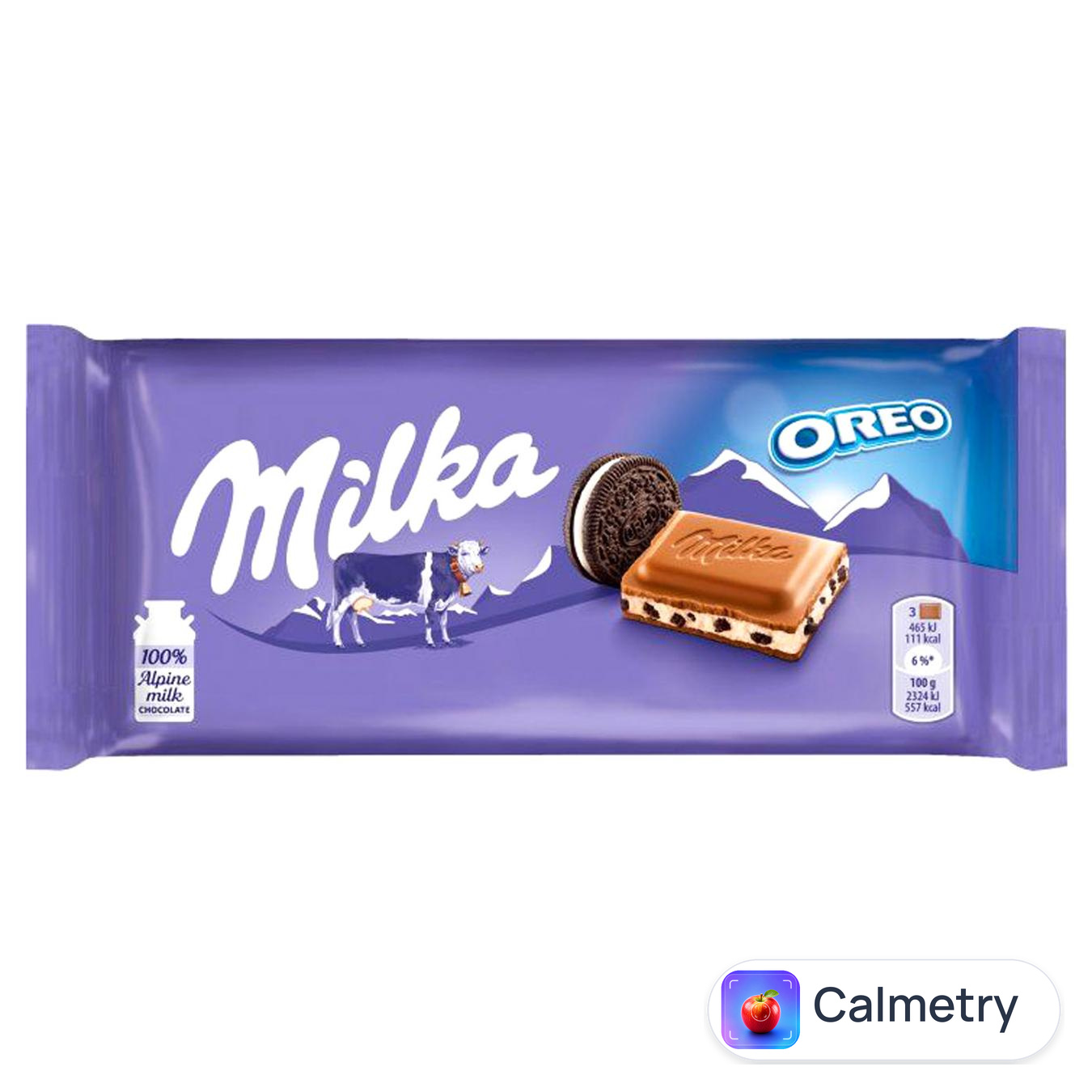 Шоколад молочний Milka з молочною начинкою зі смаком ванілі та шматочками печива Oreo 100г