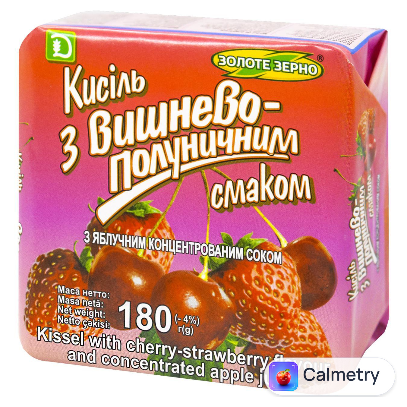 Кисіль Золоте Зерно вишнево-полуничний 180г