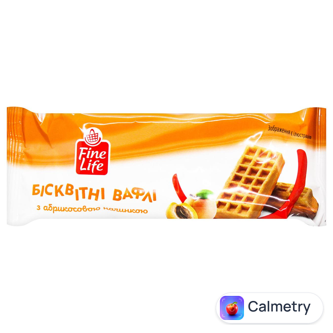 Вафлі Fine Life бісквітні з абрикосовою начинкою 50г