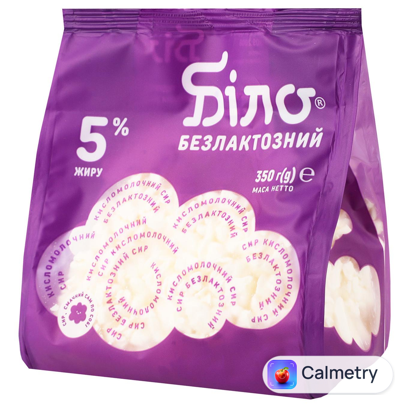 Сир кисломолочний Біло безлактозний 5% 350г
