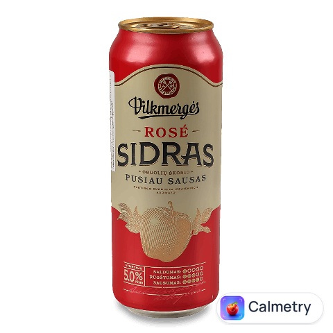 Сидр Vilkmerges Rose яблучний з/б, 0,5л