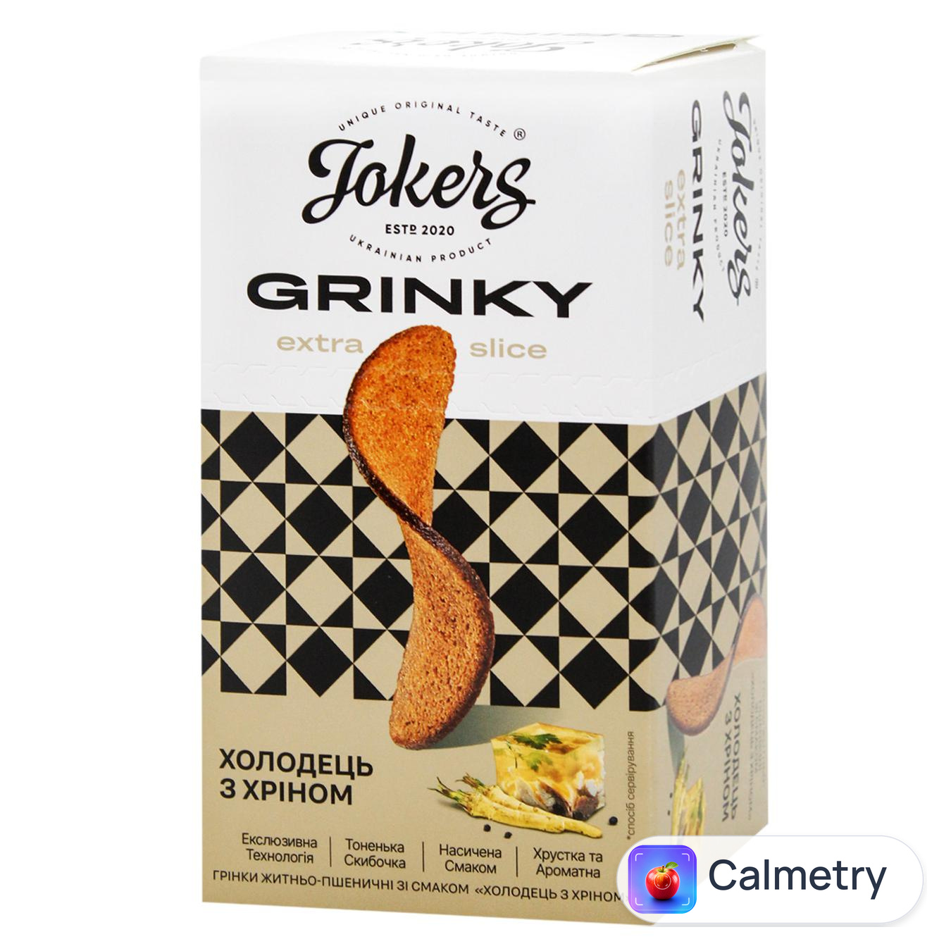 Грінки Jokers Extra Slice холодець з хріном 90г — фото продукту