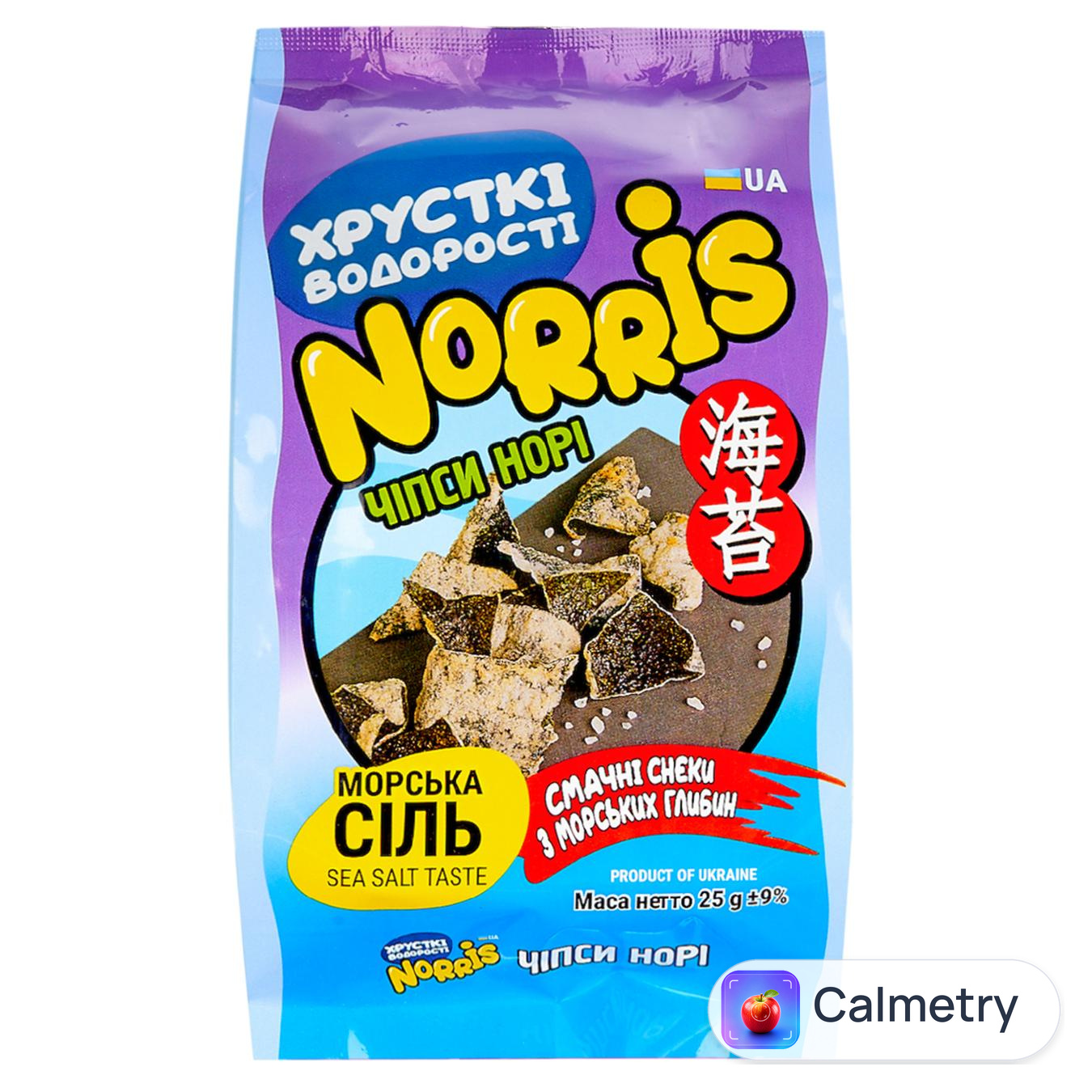 Чипси норі Norris з сіллю 25г — фото продукту