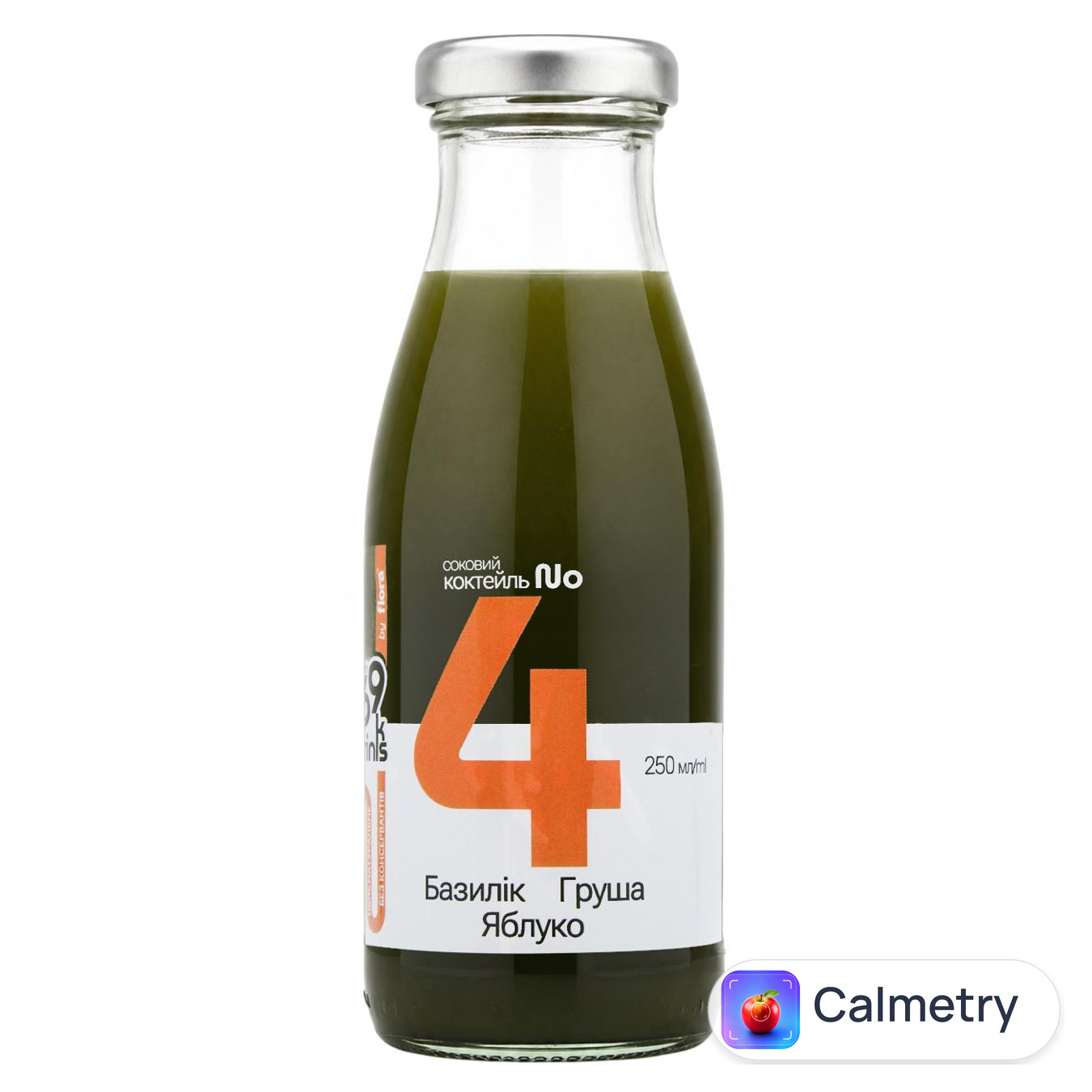 Коктейль соковий Flora More’n 69 Drinks №4 Базилік, груша, яблуко 250мл — фото продукту