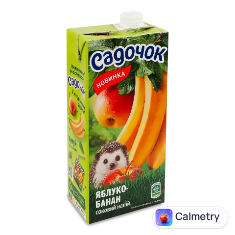 Напій соковий Садочок яблучно-банановий з м'якоттю