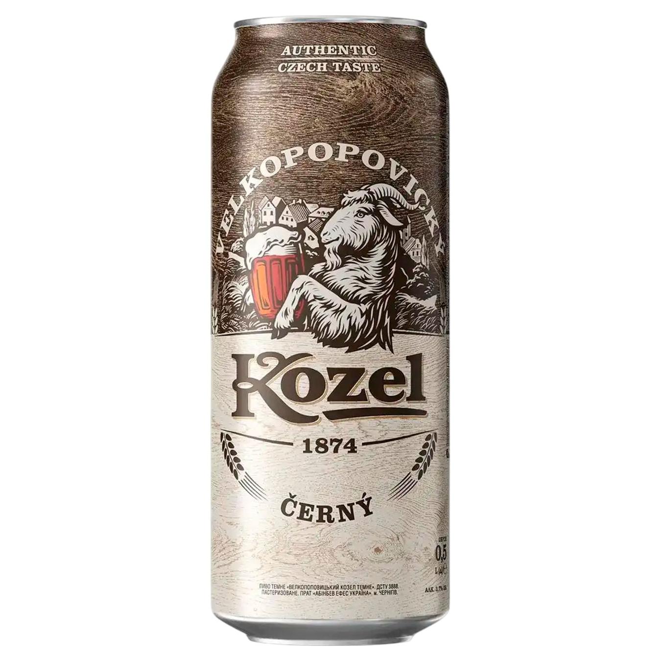 Пиво Velkopopovicky Kozel темне 3,7% 0,5л — фото продукту
