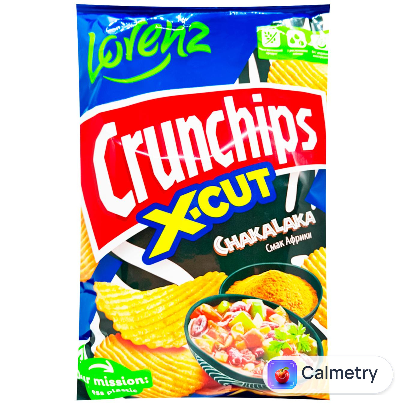 Чипси Lorenz Crunchips X-Cut Чакалака хвилясті 110г