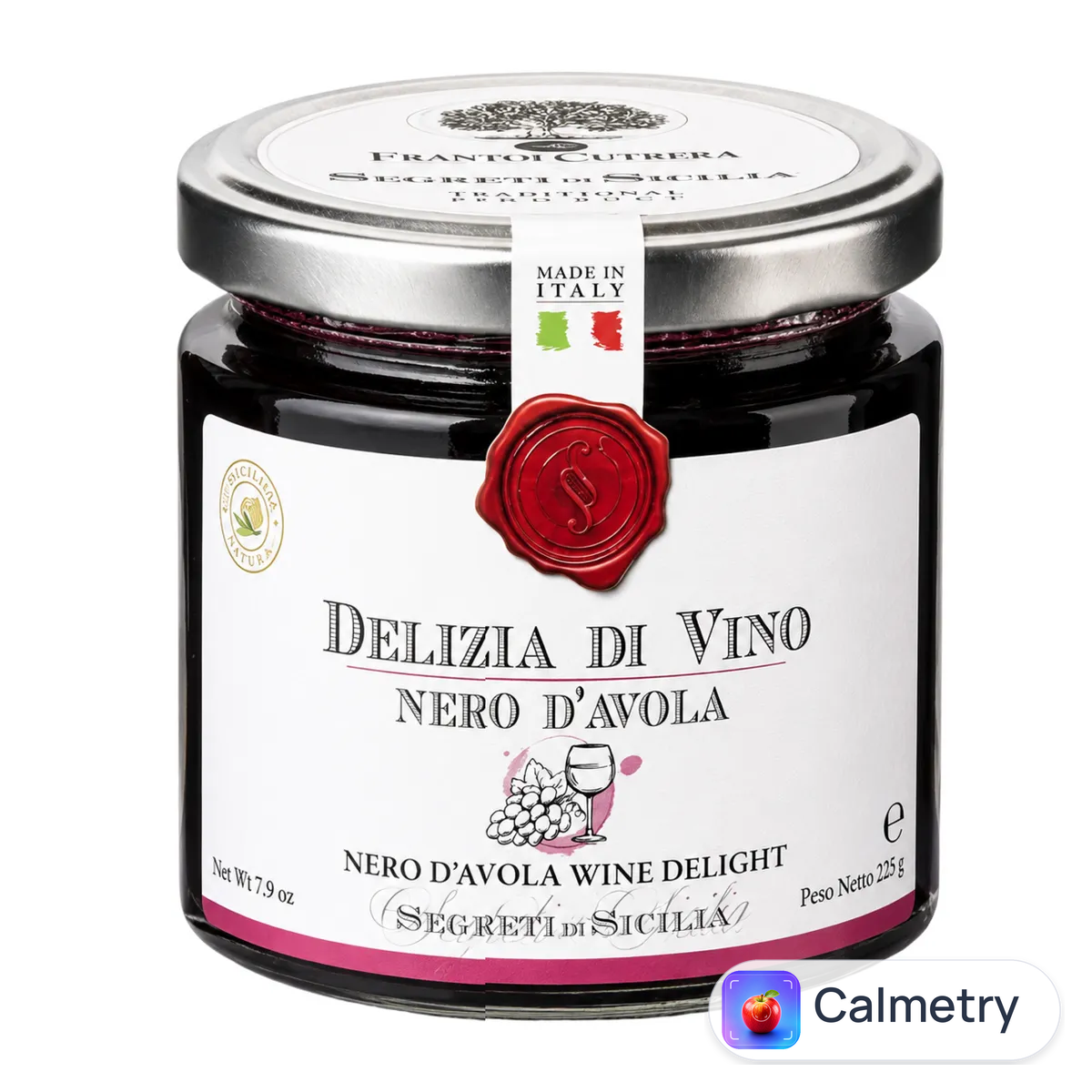 Желе Frantoi Cutrera з червоного вина Nero d'Avola 225г