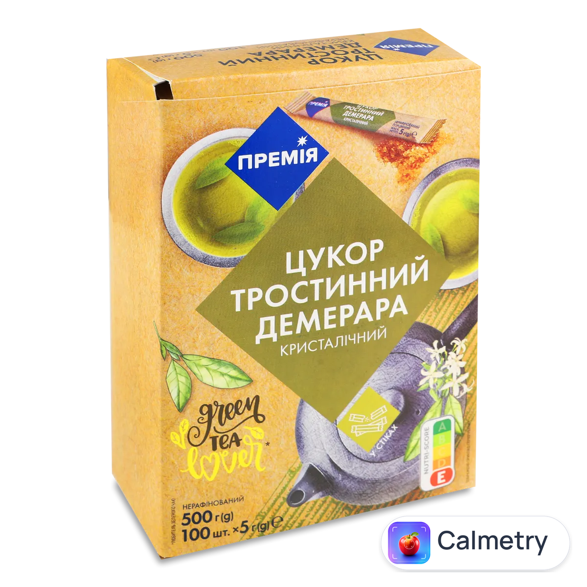 Цукор «Премія»® Демерара тростинний коричневий, стік 500г