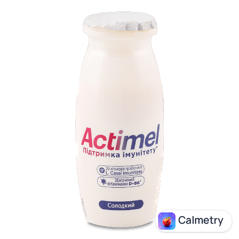 Продукт кисломолочний Actimel солодкий 1,5%, пляшка, 100г