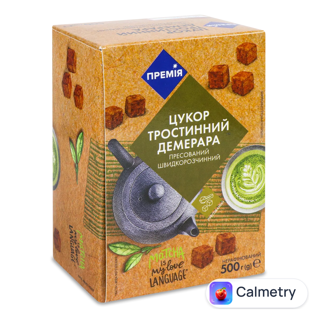 Цукор «Премія»® Демерара тростинний коричневий пресований 500г