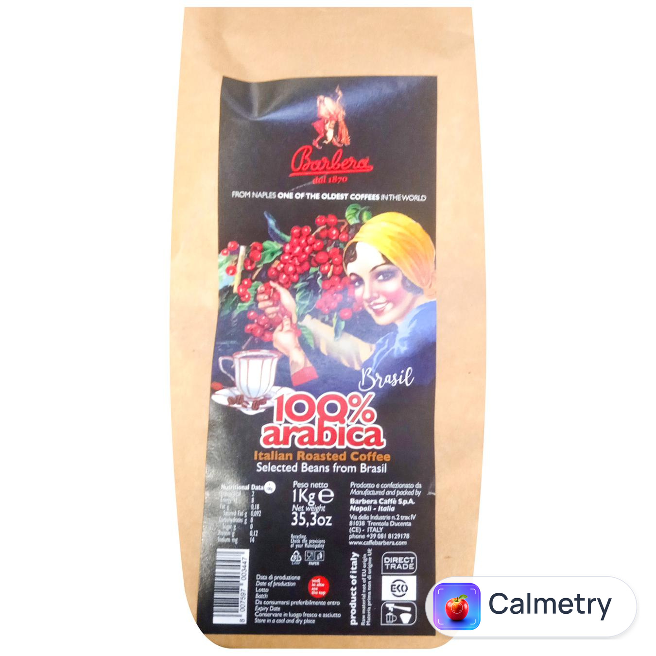 Кава в зернах Barbera Brasil 1кг
