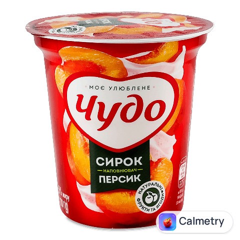 Сирок Чудо Персик збитий 5%, стакан, 170г