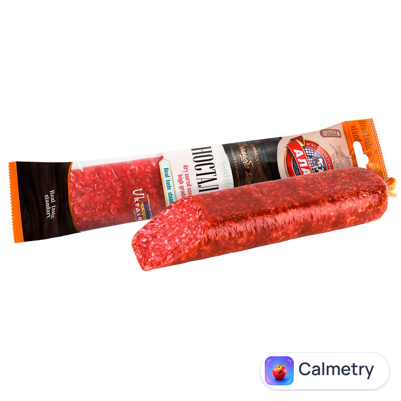 Ковбаса Алан Ностальгія сиров'ялена вищий сорт 330г — фото продукту