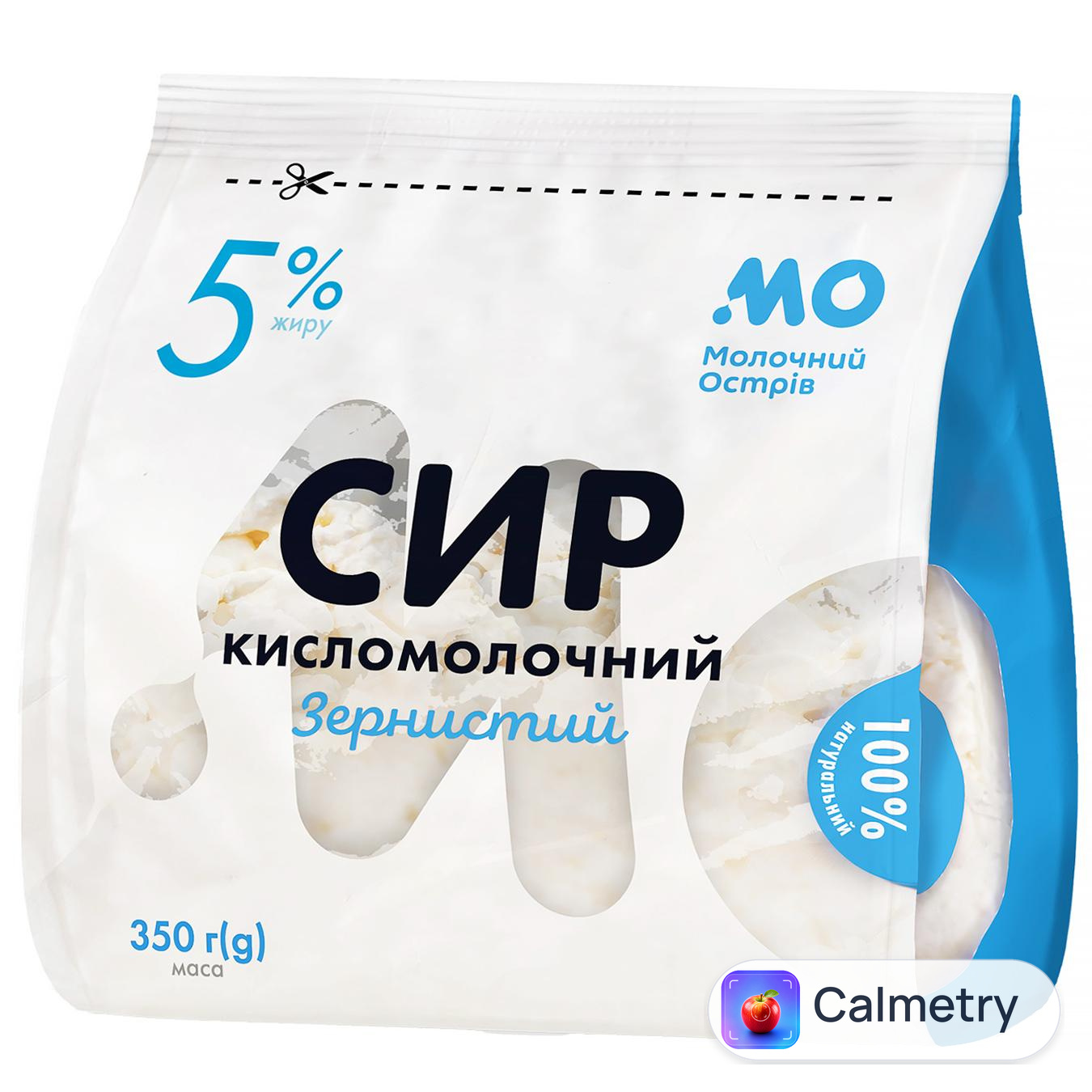 Сир кисломолочний Молочний Острів Зернистий 5% 350г
