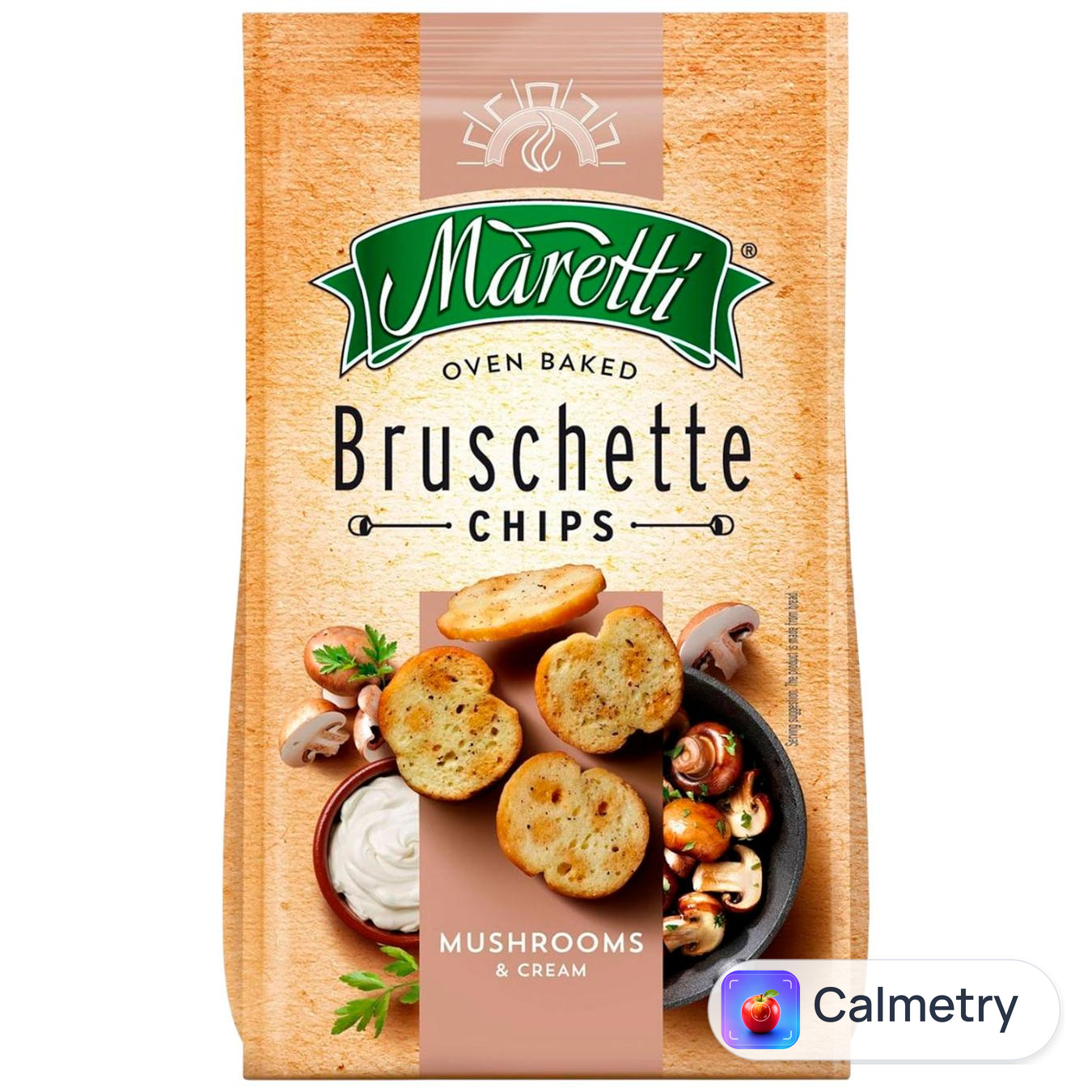 Брускети Maretti запечені зі смаком гриби з сметаною 70г — фото продукту