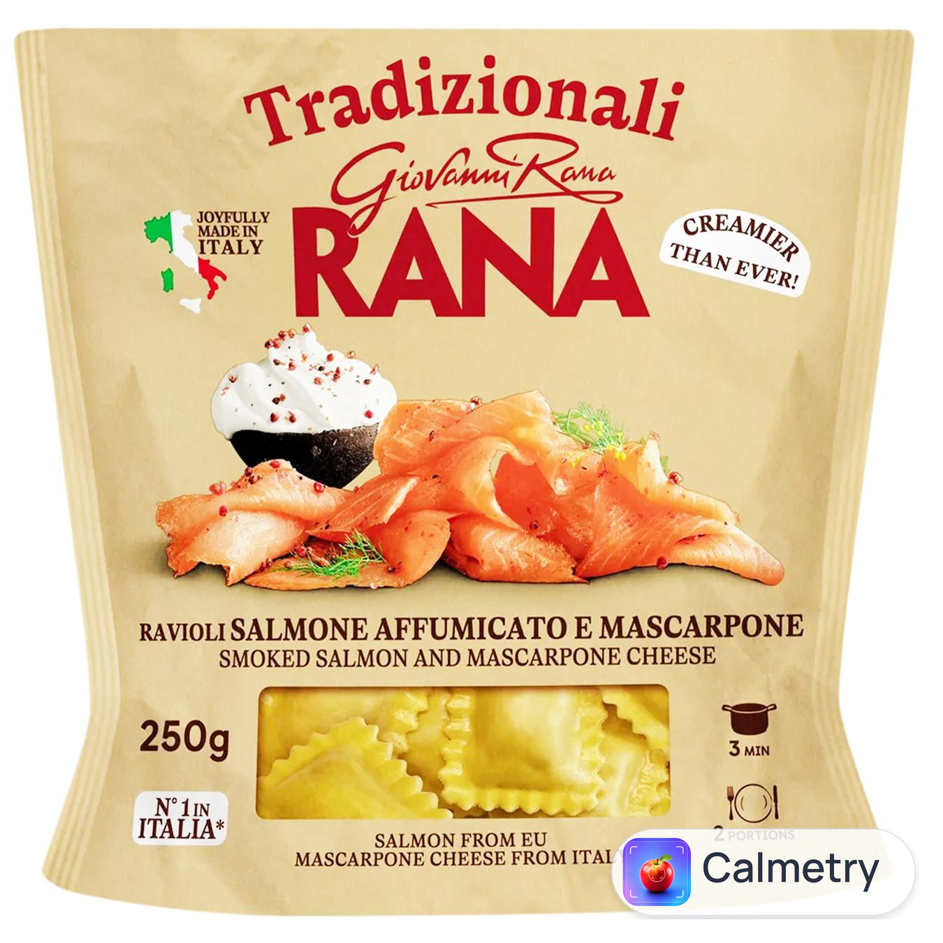 Равіолі Pastificio Rana з копченим лососем і маскарпоне 250г — фото продукту
