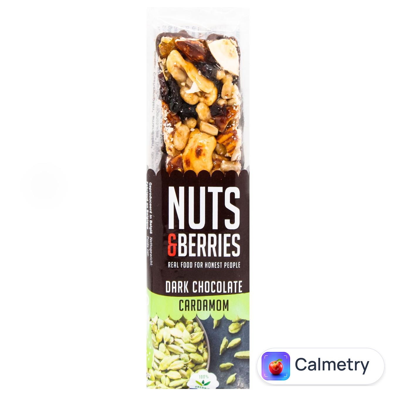 Батончик Nuts&Berries горіх+кардамон+шоколад органічний 40г